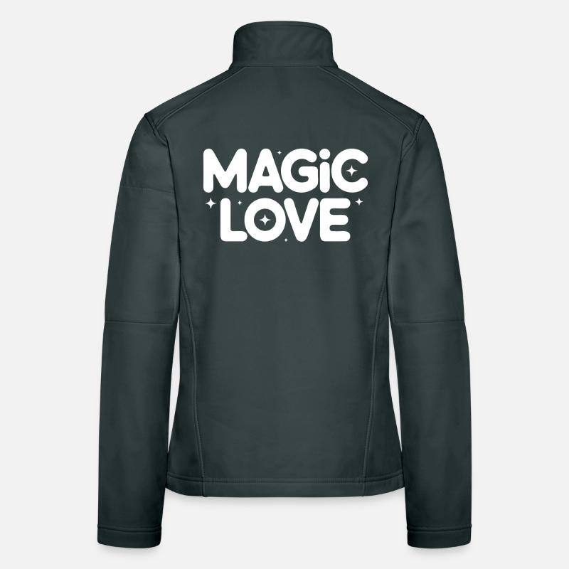 Magic Love Stars rétro Veste en tissu softshell Femme