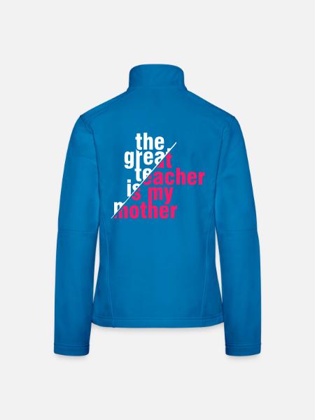 Great Teacher Mom Shirt – Geschenkidee - Frauen Softshelljacke - Schwarz - Hinten