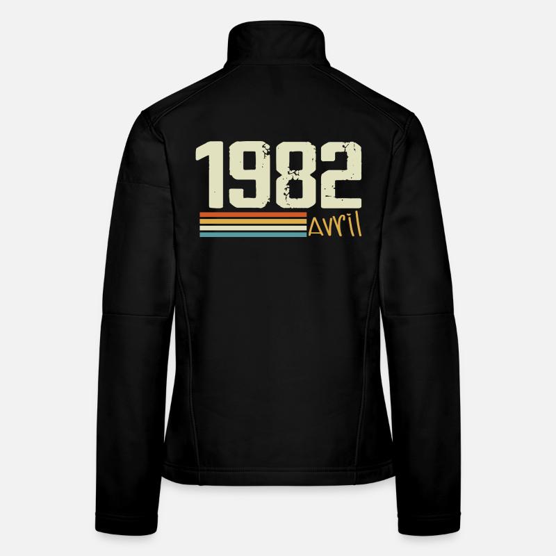 Né en avril 1982 Veste en tissu softshell Femme