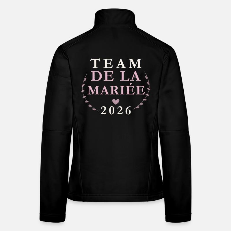 Équipe Mariée 2026 Veste en tissu softshell Femme