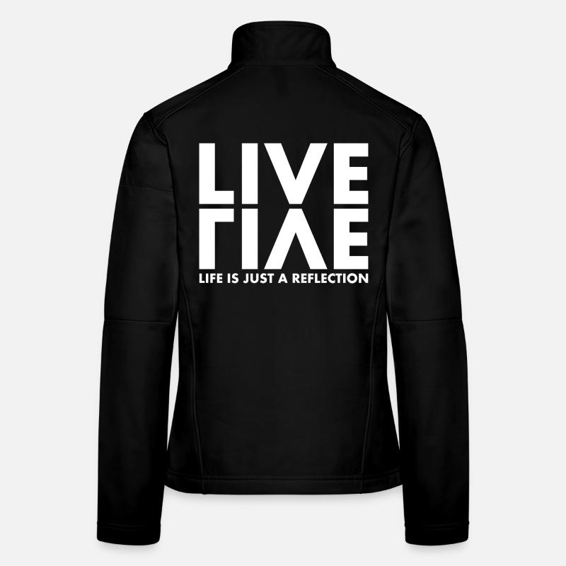 LIVE EVIL Jeu de mots Minimaliste Humour Design Veste en tissu softshell Femme