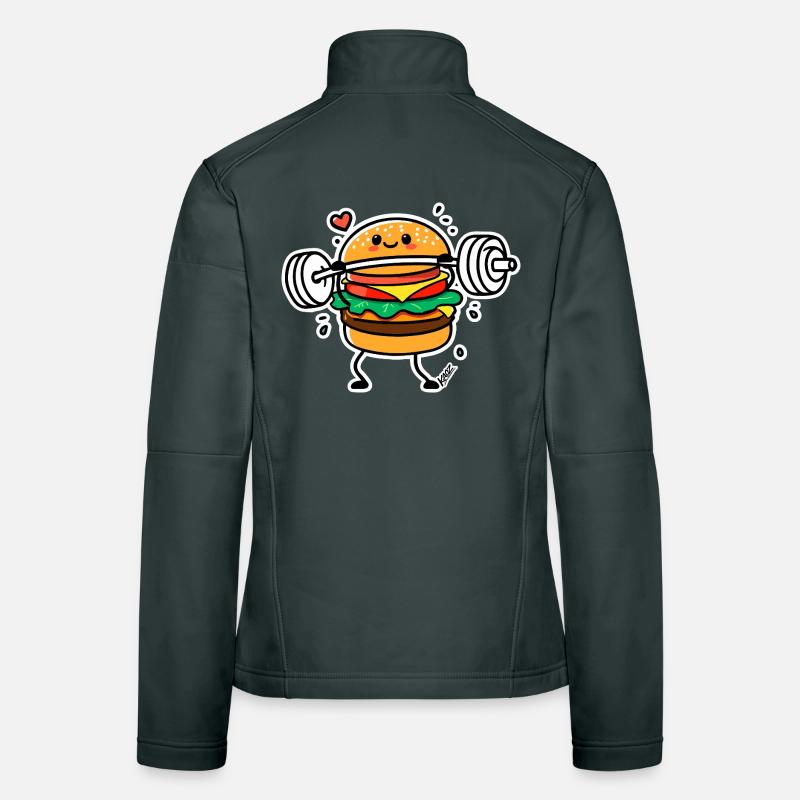 Gewichtheben-Hamburger-Held Frauen Softshelljacke