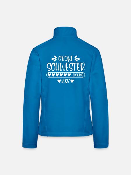 Große Schwester 2027 loading - Frauen Softshelljacke - Schwarz - Hinten