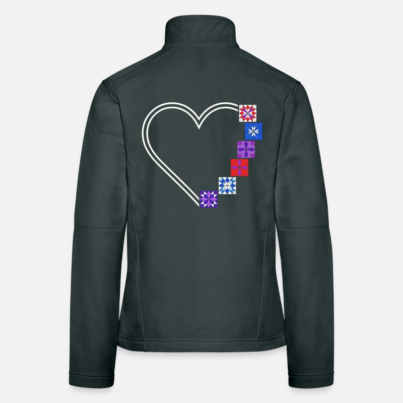 Quilting Passion | Cœurs et Blocs de Patchwork Veste en tissu softshell Femme