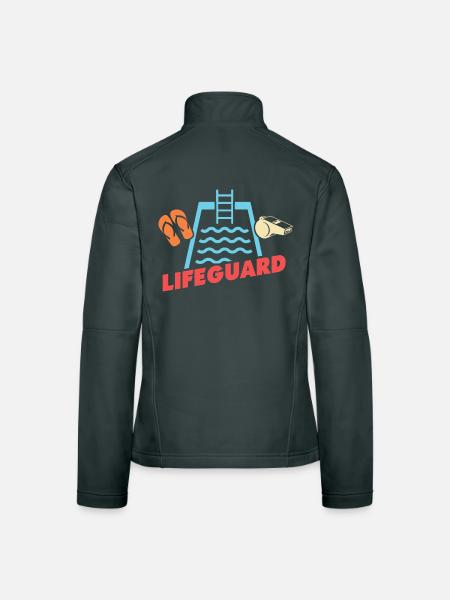 Schwimmmeister Liebe Bademeister Schwimmer - Frauen Softshelljacke - Schwarz - Hinten