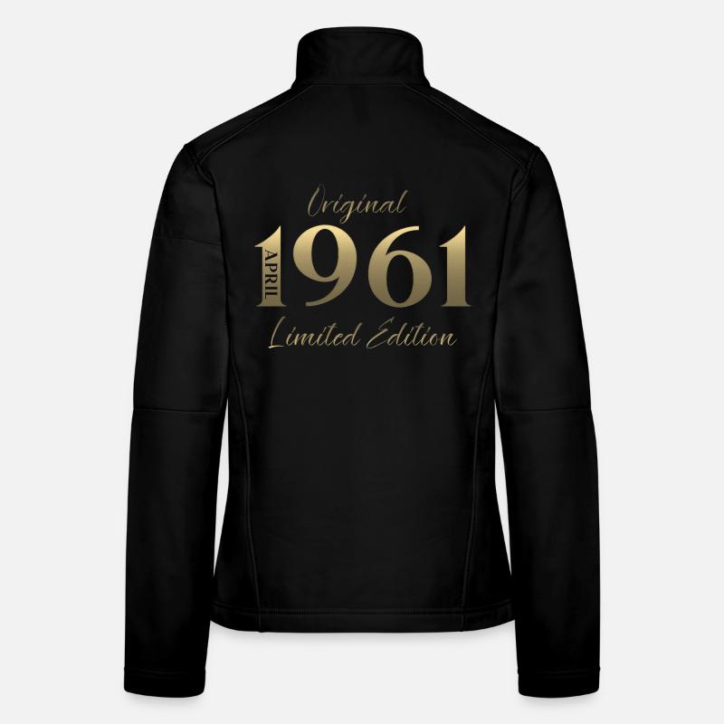 Cadeau du 65e anniversaire Mari Original avril 1961 Veste en tissu softshell Femme