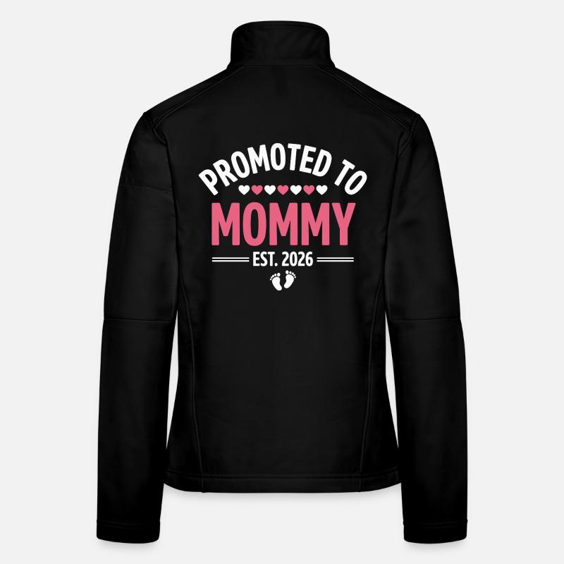 Promue maman 2026 Design de grossesse Veste en tissu softshell Femme
