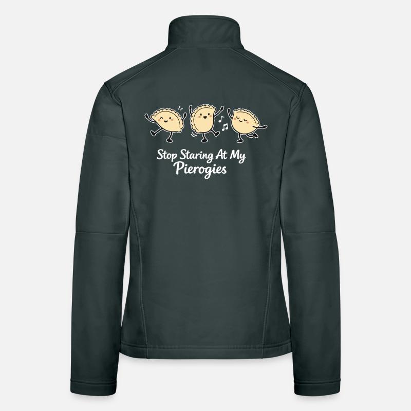 Arrête de fixer mes piérongis – Raviolis dansants Veste en tissu softshell Femme