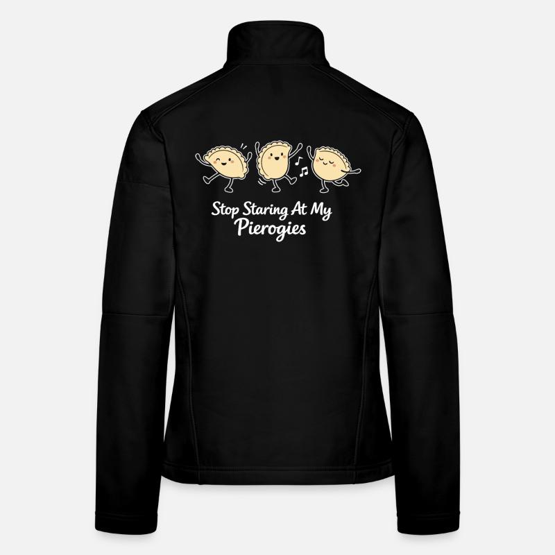 Arrête de fixer mes piérongis – Raviolis dansants Veste en tissu softshell Femme