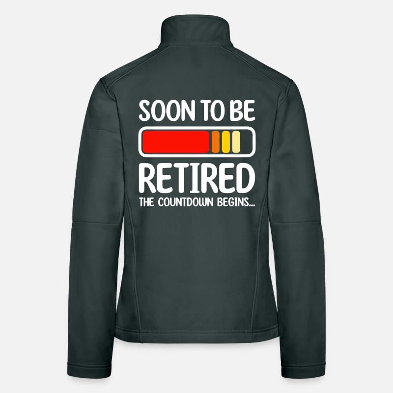 Bald im Ruhestand Der Countdown beginnt Frauen Softshelljacke