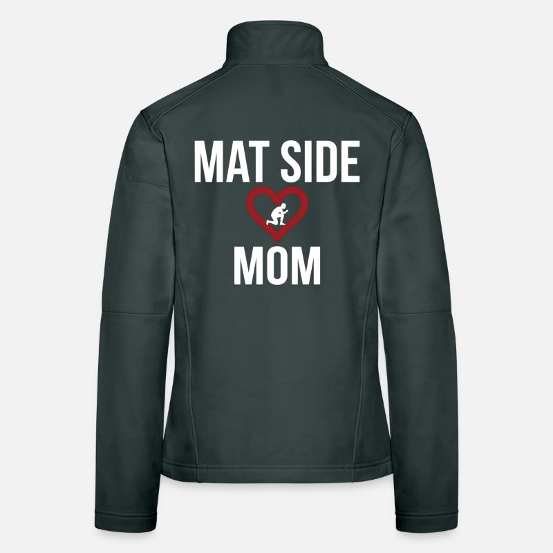 Mat Side Mom Herz Design Frauen Softshelljacke