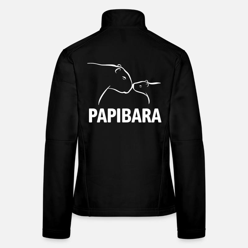Papibara - Capybara Vater und Kind Frauen Softshelljacke