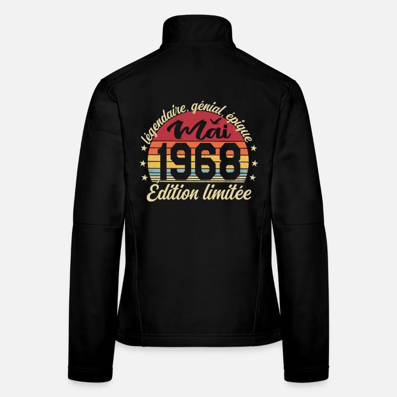 les légendes sont nées mai 1968 Veste en tissu softshell Femme