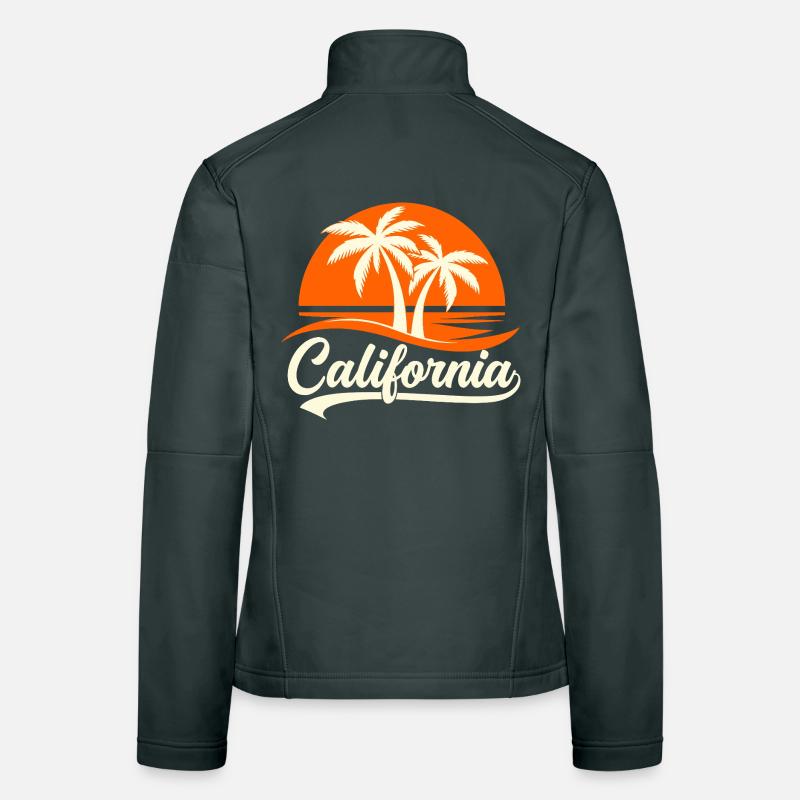 California Palm Trees Sunset Women's Softshell Jacket