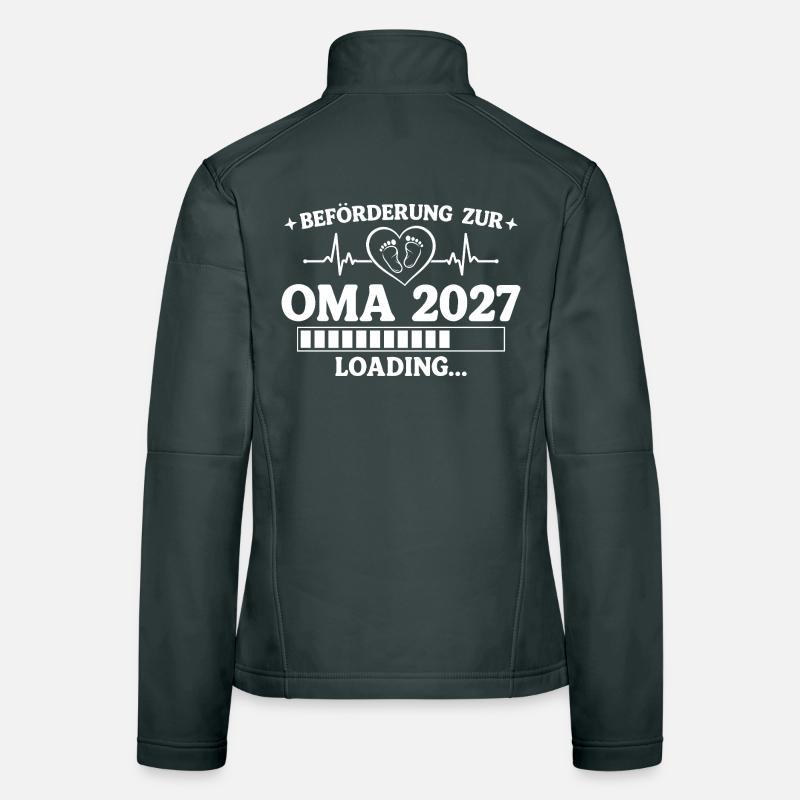 Oma 2027 Loading – Beförderung zur Großmutter Frauen Softshelljacke