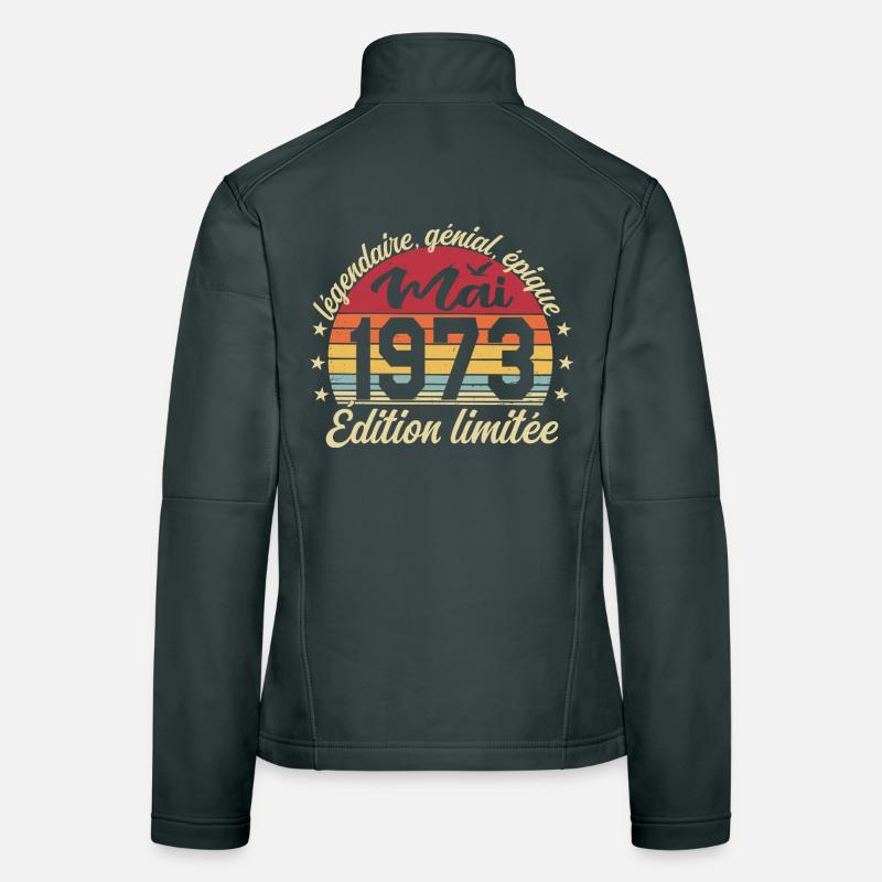 les légendes sont nées mai 1973 Veste en tissu softshell Femme