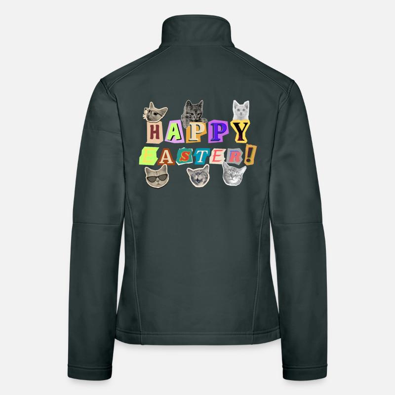 Happy Easter Cats Women's Softshell Jacket
