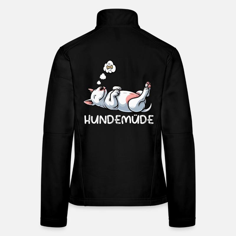 Hundemüde Miniatur Bullterrier Bully Bullterrier Frauen Softshelljacke