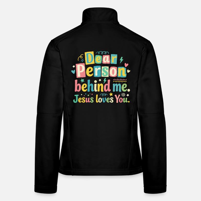 Jesus loves you positive message Women's Softshell Jacket