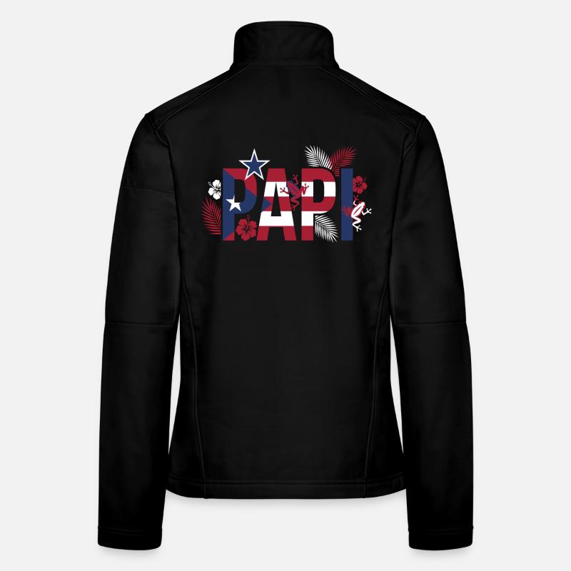 Papi Flagge Tropen Hawaii Style Papa Frauen Softshelljacke