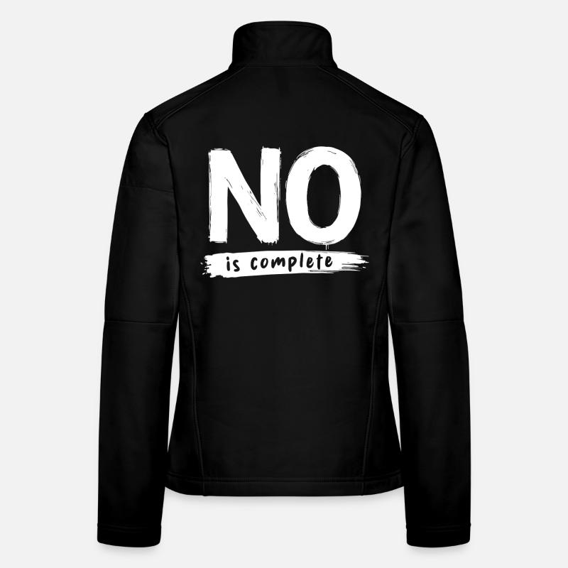 Le non, c’est une déclaration drôle complète Veste en tissu softshell Femme