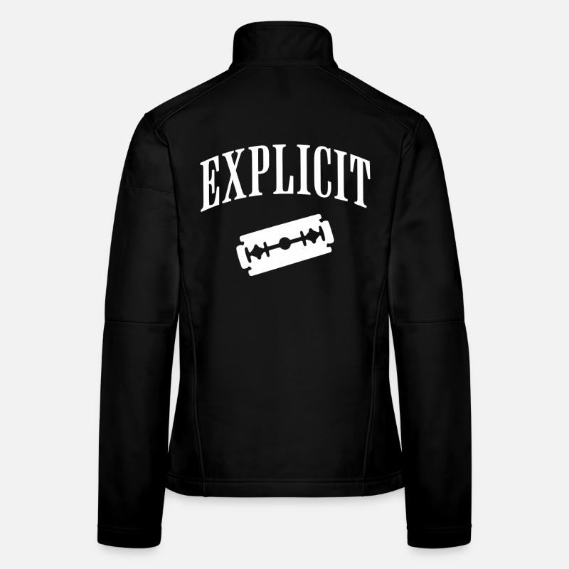 Explicit razor blade motif Women's Softshell Jacket