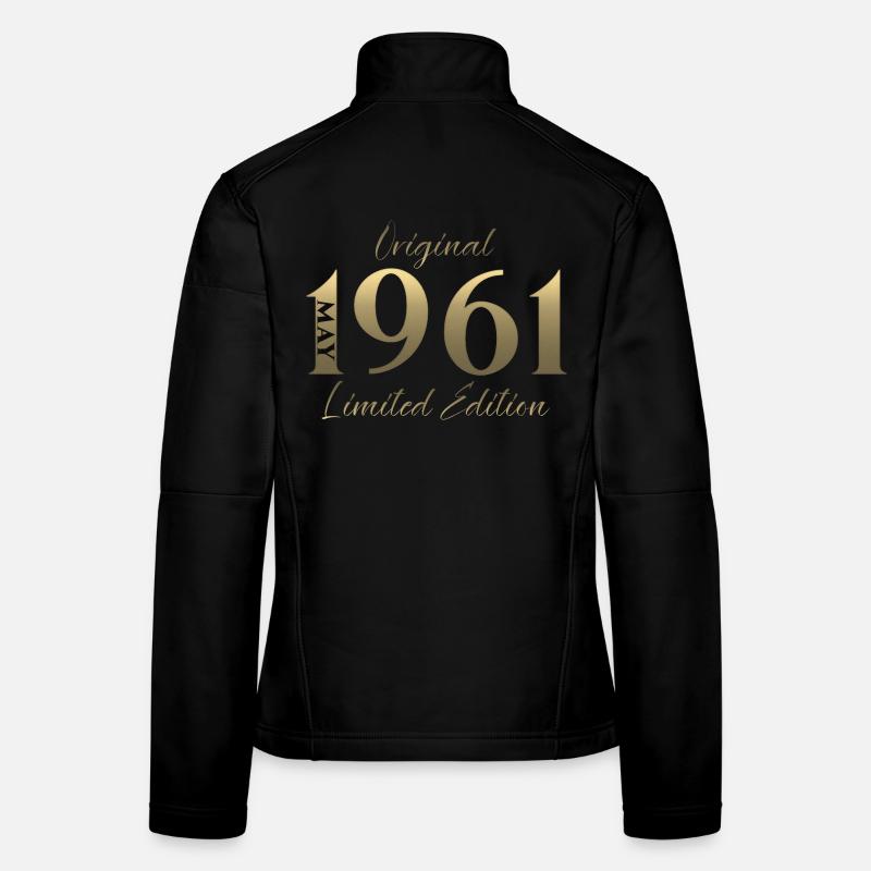 Cadeau du 65e anniversaire Mari Original mai 1961 Veste en tissu softshell Femme