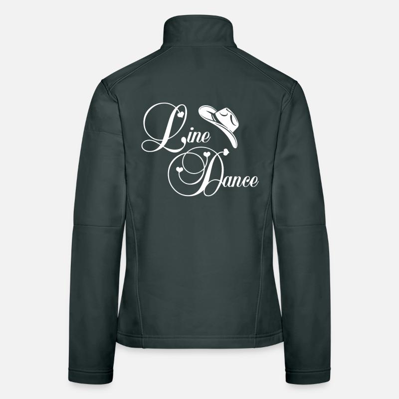 Line Dance Script Logo Frauen Softshelljacke