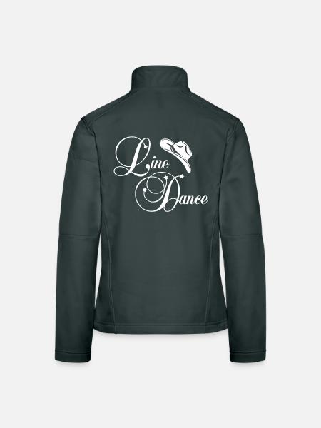 Line Dance Cowboy - Frauen Softshelljacke - Schwarz - Hinten