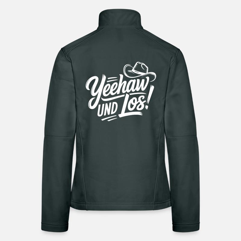 Yeehaw und Los! Western Script Frauen Softshelljacke