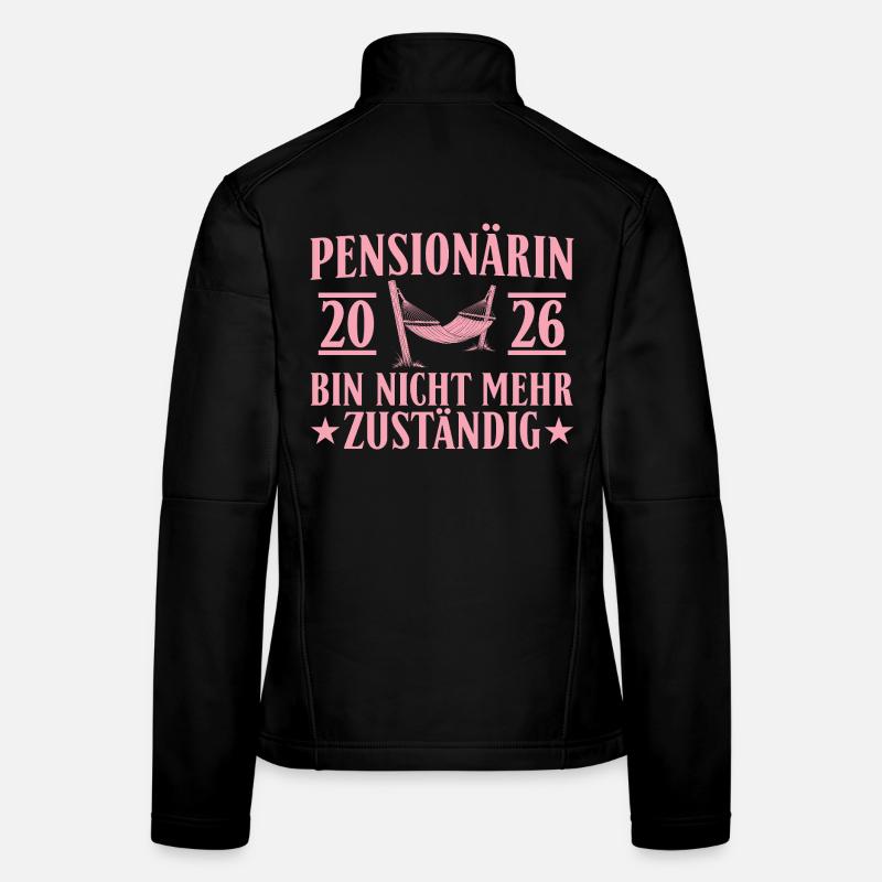 Retraité 2026 - Don non responsable Veste en tissu softshell Femme