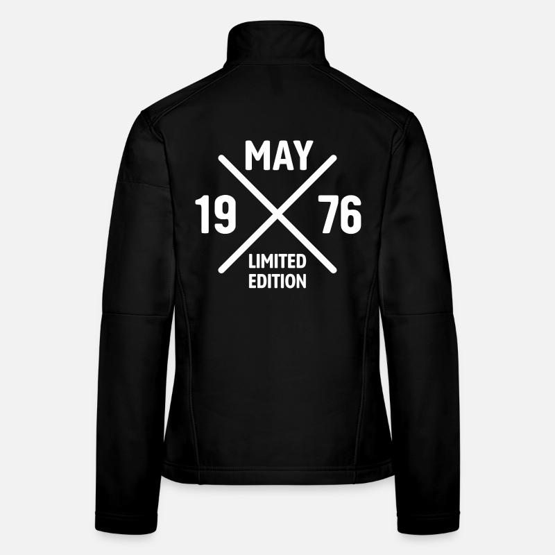 Limited Edition Mai 1976 Geburtstag Geschenk Frauen Softshelljacke