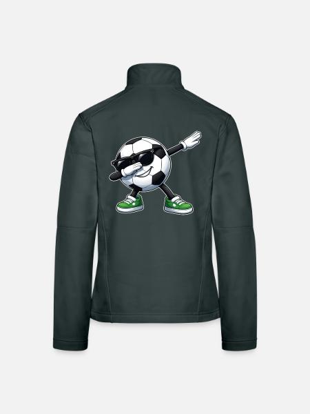 dabbing football - Women's Softshell Jacket - black - Back
