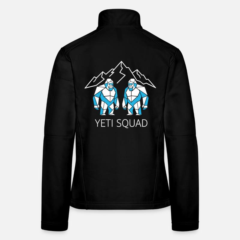 Yeti Squad Geometric Bigfoot Mountain Women's Softshell Jacket