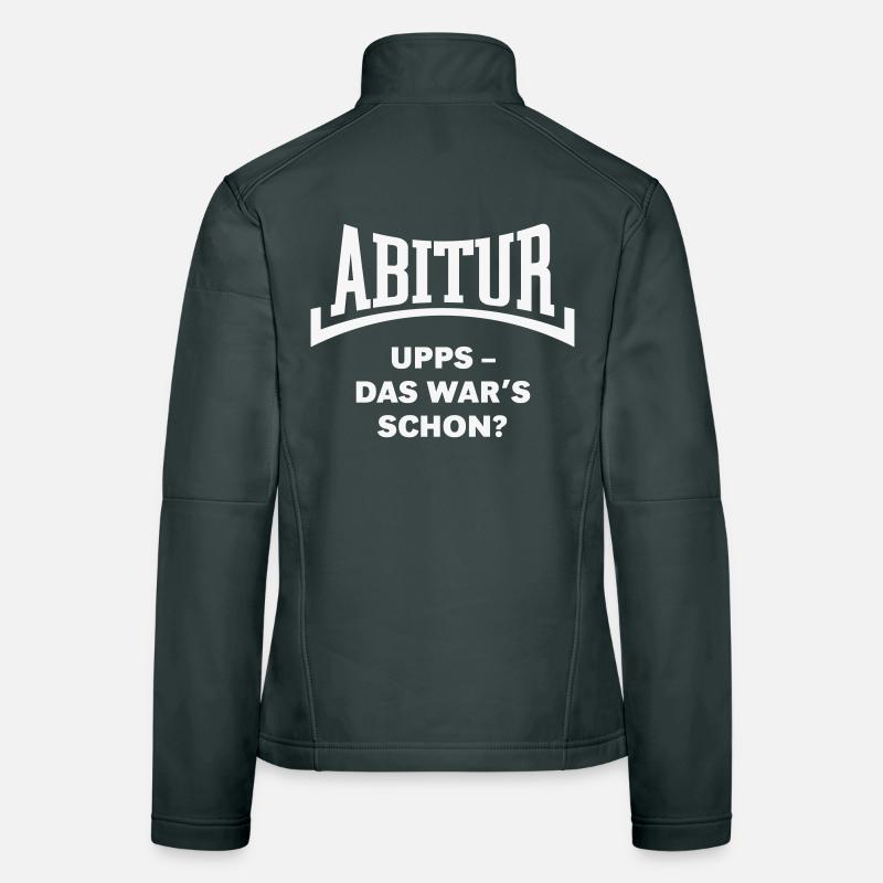 Abitur: Upps – Das War’s Schon? (Konkav / White) Frauen Softshelljacke