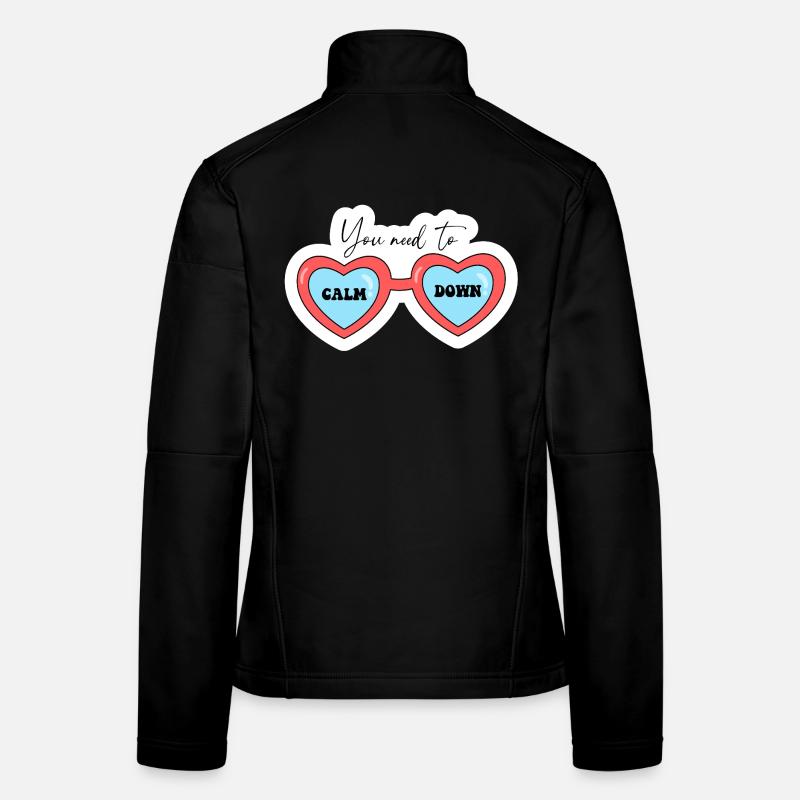 Du musst dich beruhigen, Herz-Gläser Frauen Softshelljacke