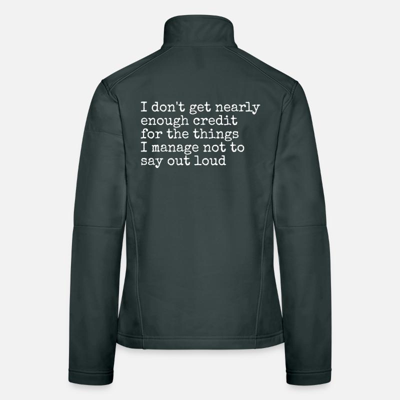Humor, Sarcasm, Silent Thoughts Women's Softshell Jacket