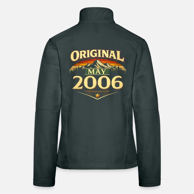 Cadeau du 20e anniversaire Original mai 2006 Veste en tissu softshell Femme
