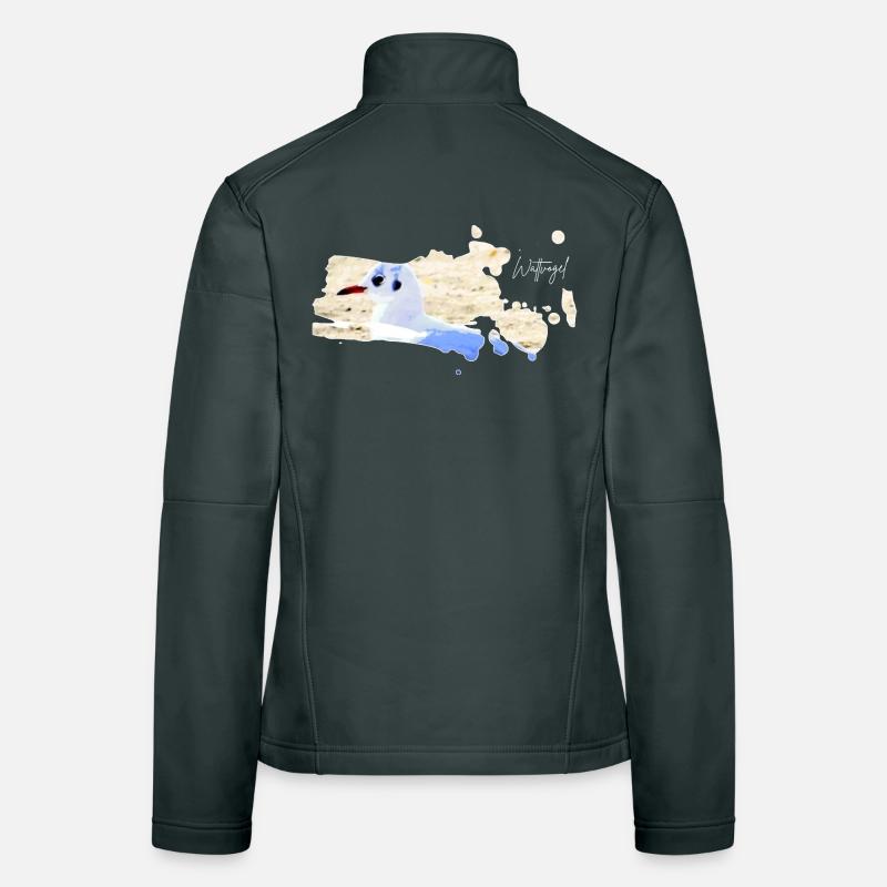 Oiseau échassier Mouette de la mer du Nord Veste en tissu softshell Femme