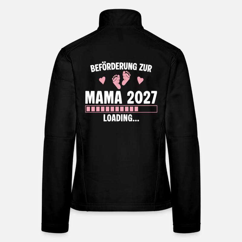 Beförderung zur Mama 2027 - Loading Schwanger Frauen Softshelljacke