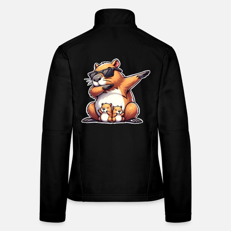 Capybara papa Women's Softshell Jacket
