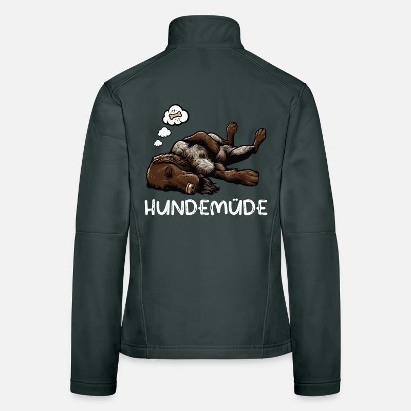 Hundemüde Deutsch Drahthaar drahthaar hunde Frauen Softshelljacke