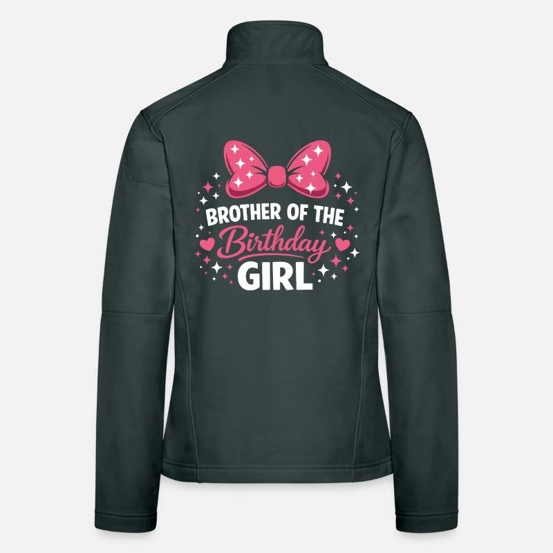 Geburtstagsdesign des Mädchens – Magische rosa Schleife und E Frauen Softshelljacke