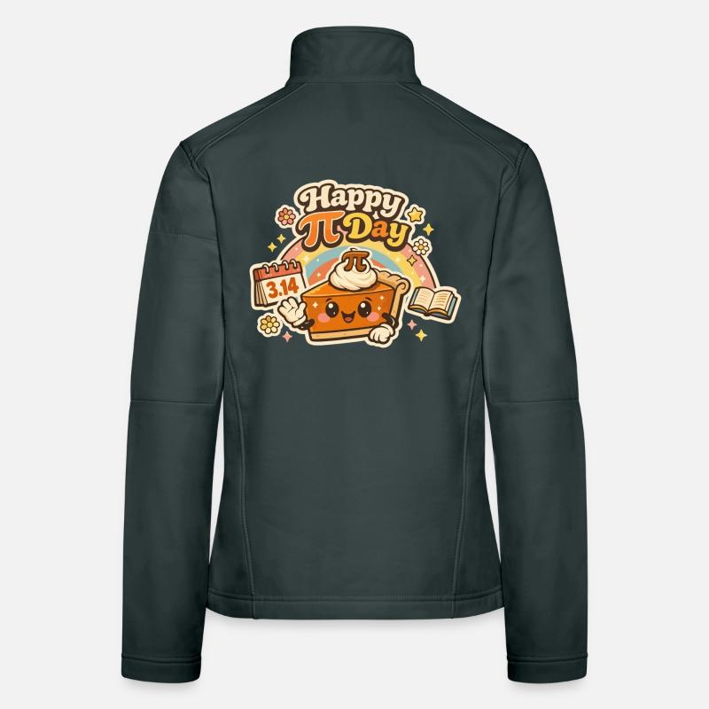 Happy Pi Day Süßer Kuchen Mathe Retro Design Frauen Softshelljacke
