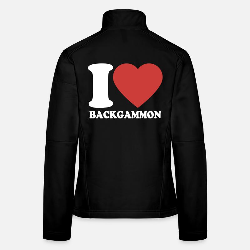 I love Backgammon | Board Game | Gift Women's Softshell Jacket