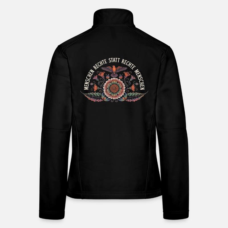 Menschen Rechte statt rechte Menschen shirt decal Frauen Softshelljacke