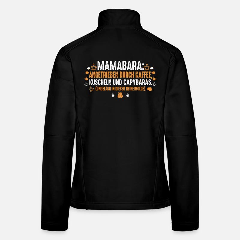 Mamabara Capybara Kaffee Mama Frauen Softshelljacke