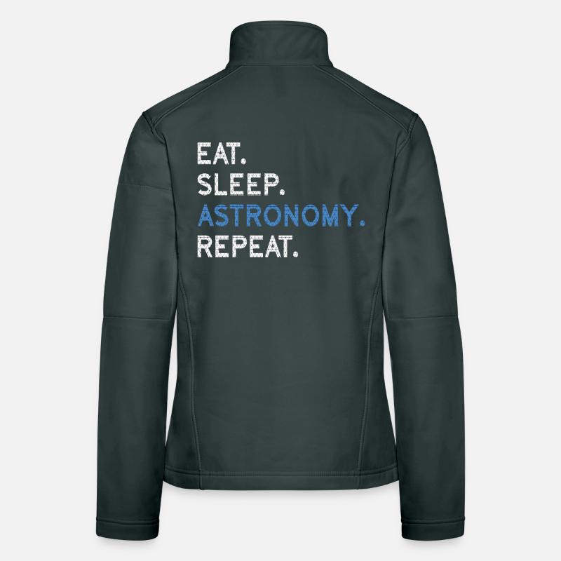 Astronomie Manger Sommeil Répéter Veste en tissu softshell Femme