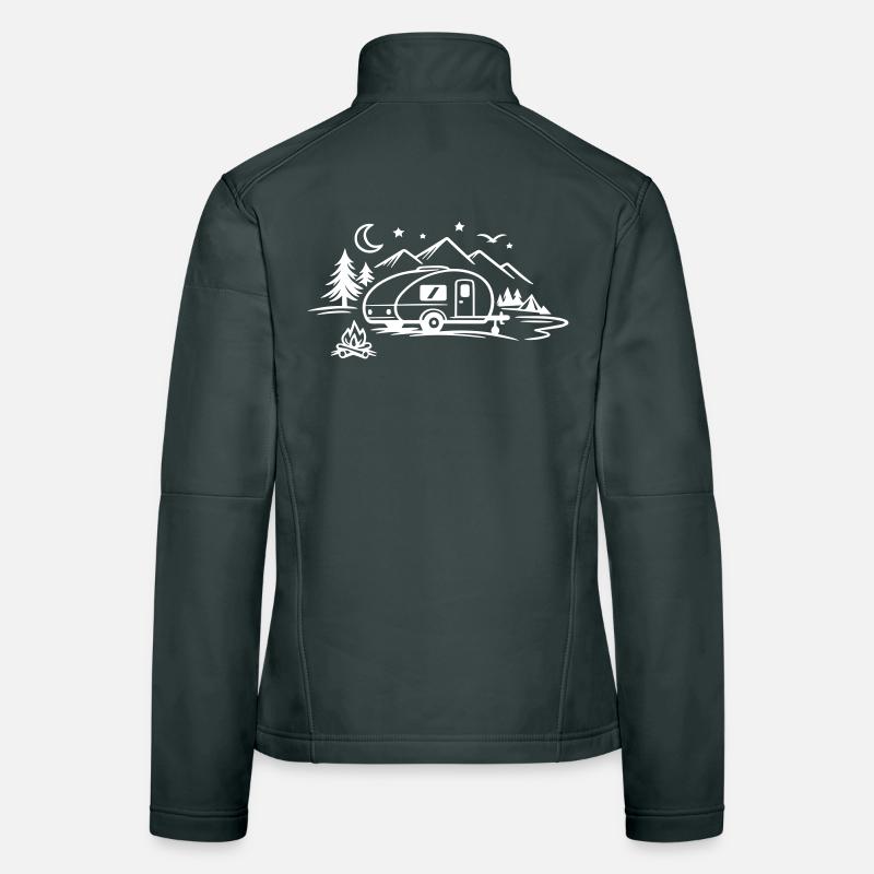 Camping Camper Women's Softshell Jacket