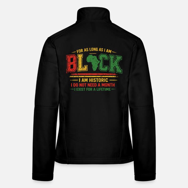 Pride Afro Black History Month Vintage Women's Softshell Jacket